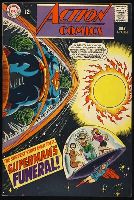 Buy Action Comics #365 1968 Vf/nm 9.0 Superman Virus X Leaper Death Story - Jla App • 47.96£