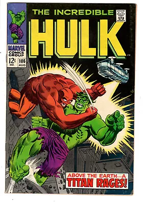 Buy Incredible Hulk #106 (1968) - Grade 7.0 - Missing Link Appearance! • 55.34£