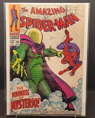 Buy Amazing Spider-Man #66  Mysterio Appearance! Romita Cover! Marvel 1968 • 71.26£