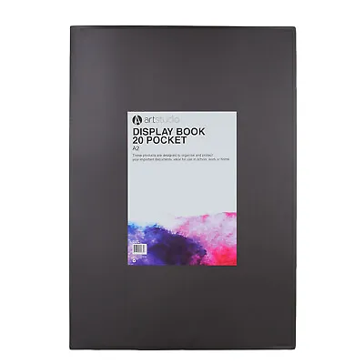 Buy The Range Display Book A2 Plastic 20 Pockets 40 Sides • 6.99£