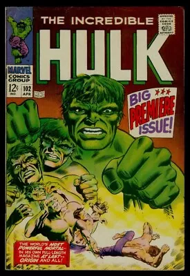 Buy Marvel Comics The Incredible HULK #102 Premiere Issue Asgard FN 6.0 • 160.66£
