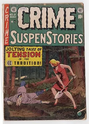 Buy Crime Suspenstories #21 EC Comics 1954 Golden Age Pre Code Key Crime Comic G/vg • 394.37£
