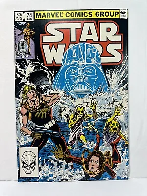 Buy Star Wars #74 1983 Marvel Comics Darth Vader Cover Luke Leia App VF/NM 9.0 • 7.19£