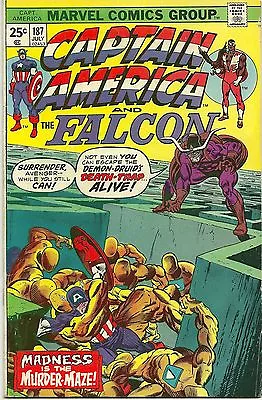 Buy Captain America And The Falcon #187 July 1975 (fn+) Cents Issue • 8£