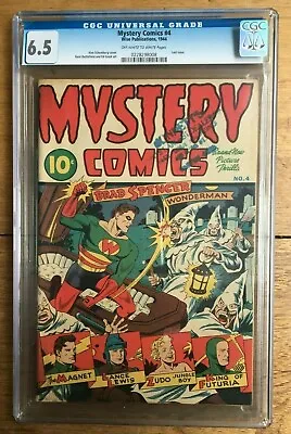 Buy Mystery Comics #4 Alex Schomburg KKK Controversial 1944 CGC 6.5 0228298008 • 4,250£