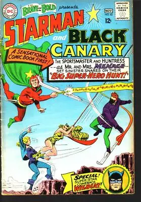 Buy Brave & Bold #62  Starman  Black Canary Wildcat    1965 Vg • 35.48£
