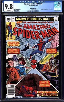 Buy Amazing Spider-man #195 Cgc 9.8 White Newsstand Black Cat Origin  #4363246005 • 291.73£