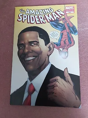 Buy The Amazing Spider-man Issue #583 | Second Printing Obama Variant Cover 2009 • 5£