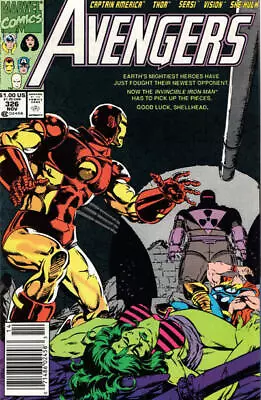 Buy Avengers (1963) # 326 Newsstand (7.0-FVF) Iron Man, 1st Rage 1990 • 9.45£