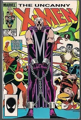 Buy UNCANNY X-MEN #200 MARVEL 1985 DOUBLE SIZED ISSUE  THE TRIAL OF MAGNETO  52p VF- • 6.78£