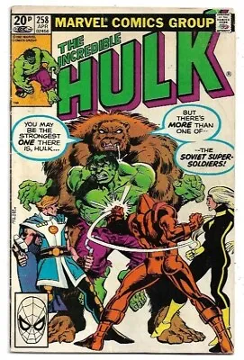 Buy The Incredible Hulk #258 First Appearance Soviet Super-Soldiers FN (1981) Marvel • 20£