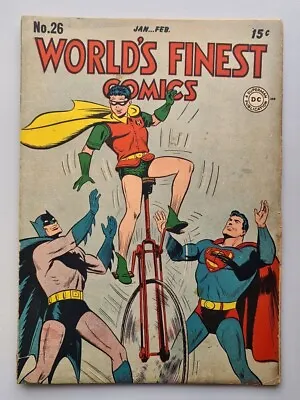 Buy World's Finest Comics #26 Vg (4.0) January 1947 Dc Superman Batman Robin ** • 249.99£