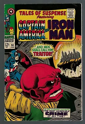 Buy Marvel Comics Tapes Of Suspense 90 VFN- 7.5 Classic Red Skull Cover 1967 • 86.24£