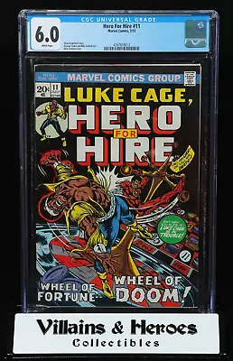Buy Hero For Hire #11 ~ CGC 6.0 ~ 1st Ap Of Mr. Death (Senor Muerte) ~ Marvel (1973) • 32.13£