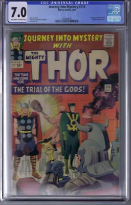 Buy Journey Into Mystery #116 Marvel 1965 CGC 7.0 (F/VF) '' The Trial Of The Gods ! • 197.65£
