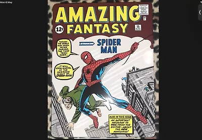 Buy Amazing Fantasy 15 1oz SILVER REPRINT 1ST APP SPIDER-MAN PLUS TIN BOX • 625£