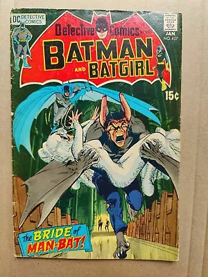 Buy DC Comics Detective Comics #407 1971 VG+ Nice VG+ Neal Adams Man Bat Bat Man • 34.95£