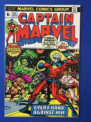 Buy Captain Marvel #25 FN/VFN (7.0) MARVEL (Vol 1, 1973) 1st Jim Starlin Art (2) • 42£