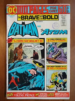 Buy Brave And The Bold 115, FN+ (6.5), October 1974 • 6.91£
