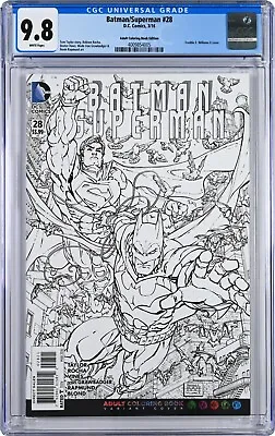 Buy Batman/Superman #28 CGC 9.8 (Mar 2016, DC) Williams Adult Coloring Book Variant • 59.13£