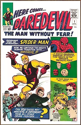 Buy Daredevil #1 Poster Art Print '92  Jack Kirby, Bill Everett • 7.99£