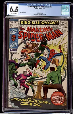 Buy Amazing Spider-Man Annual 6 CGC 6.5 Romita Cover 1969 • 119.54£