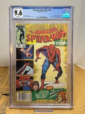 Buy Amazing Spider-Man #259 CGC 9.6, White Pages, NEWSSTAND, Mary Jane Origin (1984) • 59.13£