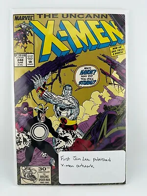 Buy Uncanny X-Men #248 ('89) KEY! 1st Jim Lee X-Men Artwork, 2nd Printing VARIANT! • 3.94£