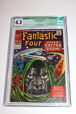 Buy CGC 4.5 Q Fantastic Four #57 1966 Doctor Doom Jack Kirby Cover Art Classic Key • 59.96£