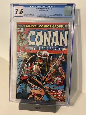 Buy Conan The Barbarian #23 Cgc 7.5 Ow Pages // 1st App Red Sonja 1973 • 167.29£