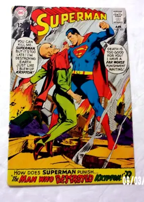 Buy Superman #205 1968 Solid Vg Minus Neal Adams Cover Krypton Destroyed Black Zero • 14.48£