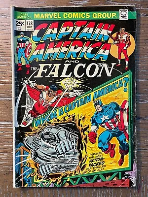 Buy Captain America And The Falcon #178, Very Good, If The Falcon Should Fall--! • 7.12£