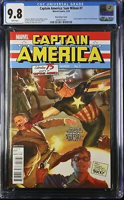 Buy Captain America Sam Wilson #7 Alex Ross 1:100 Incentive Variant CGC 9.8 RARE • 316.24£