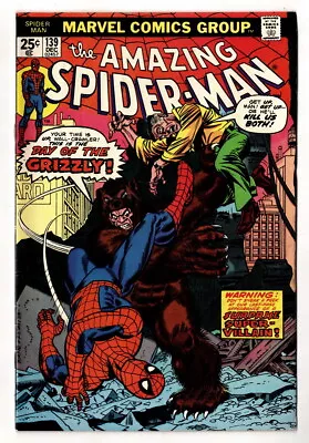 Buy The Amazing Spiderman #139,  Day Of The Grizzly!  Part 1 Of 2, 1974, HIGH GRADE • 41.01£