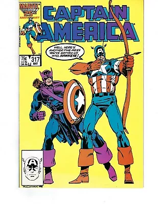 Buy Captain America #317 - Death-Throws - Guest-starring Hawkeye And Mockingbird! • 7.19£