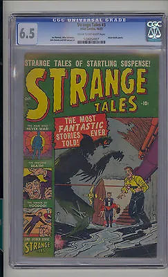 Buy Strange Tales #3 CGC 6.5 FN+ Unrestored Atlas Marvel Scarce CR/OW Pages • 1,184.87£