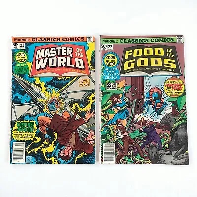 Buy Master Of The World #21 + #22 Food Of The Gods Marvel Classics Comics Lot (1977) • 7.94£