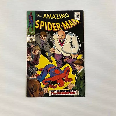 Buy Amazing Spider-Man #51 1967 FN Cent Copy 2nd Kingpin 1st Cover • 265£