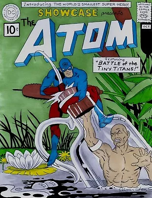 Buy Showcase # 34 Cover Recreation 1st Silver Age Atom Original Comic Color Art • 237.17£
