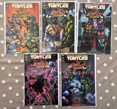 Buy Teenage Mutant Ninja Turtles Vs Street Fighter, 1, 2, 3, 4 & 5 (A Covers) NM • 44.99£