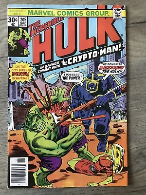 Buy The Incredible Hulk 205 Marvel Comics Wein & Buscema Death Of Jarella 1976 FN • 7.99£