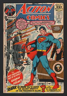 Buy ACTION COMICS #405, DC Comics, 1971,  FN CONDITION, BODYGUARD OF THE PRESIDENT! • 7.12£