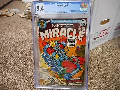 Buy Mister Miracle 6 Cgc 9.4 DC 1972 1st Appearance Of Female Furies Jack Kirby NM • 118.73£