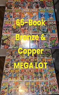 Buy (65-Book) Bronze & Copper Incredible Hulk MEGA LOT W/ #186 201 213 214 342 344 + • 328.47£