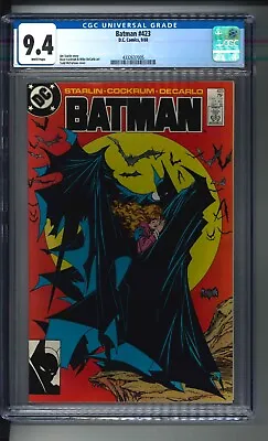 Buy Batman #423 (1988) CGC Graded 9.4 WHITE PAGES Mcfarlane Classic Cover 1st Print! • 319.81£