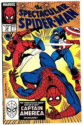 Buy Spectacular Spider-Man (1976) #138 VF+ 8.5 Team-Up With Captain America • 3.95£
