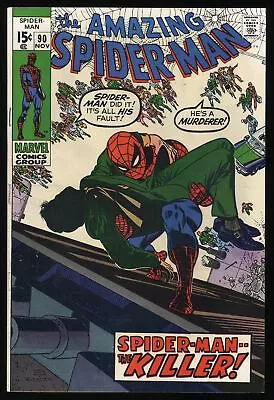 Buy Amazing Spider-Man #90 FN+ 6.5 Death Of Captain Stacy! Romita Cover! Marvel 1970 • 50.60£