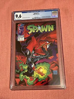 Buy Spawn #1 CGC 9.6 White Pages, 1992 1st Ever Spawn Comic, Todd MacFarlane! • 63.09£