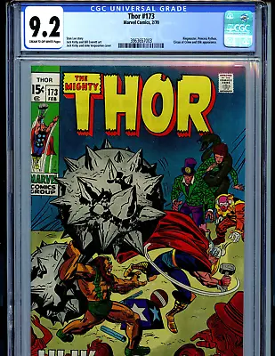 Buy Mighty Thor # 173 CGC 9.2 NM- 1970  Marvel  Crypto Man  Amricons K52 • 277.04£
