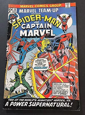 Buy MARVEL TEAM-UP, 1973, #16 Spider-Man And Captain Marvel Vs Basilisk, VF-  • 3.99£